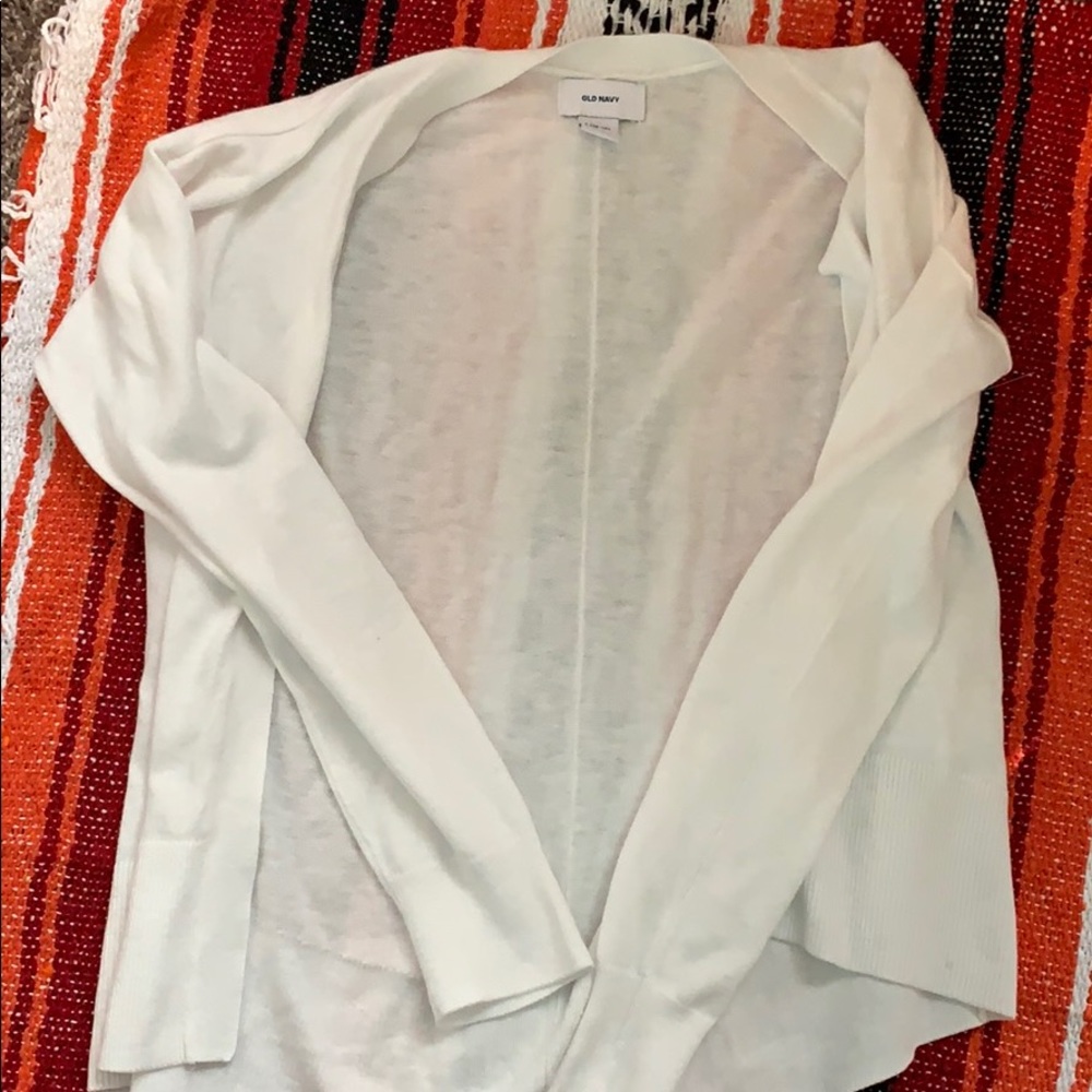 Old navy- White cardigan (quarter sleeve fit)